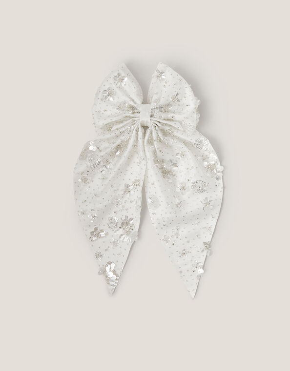 Sparkle Bow Hair Clip, , large