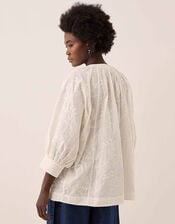 East Ateta Tonal Embroidered Blouse, Ivory (IVORY), large