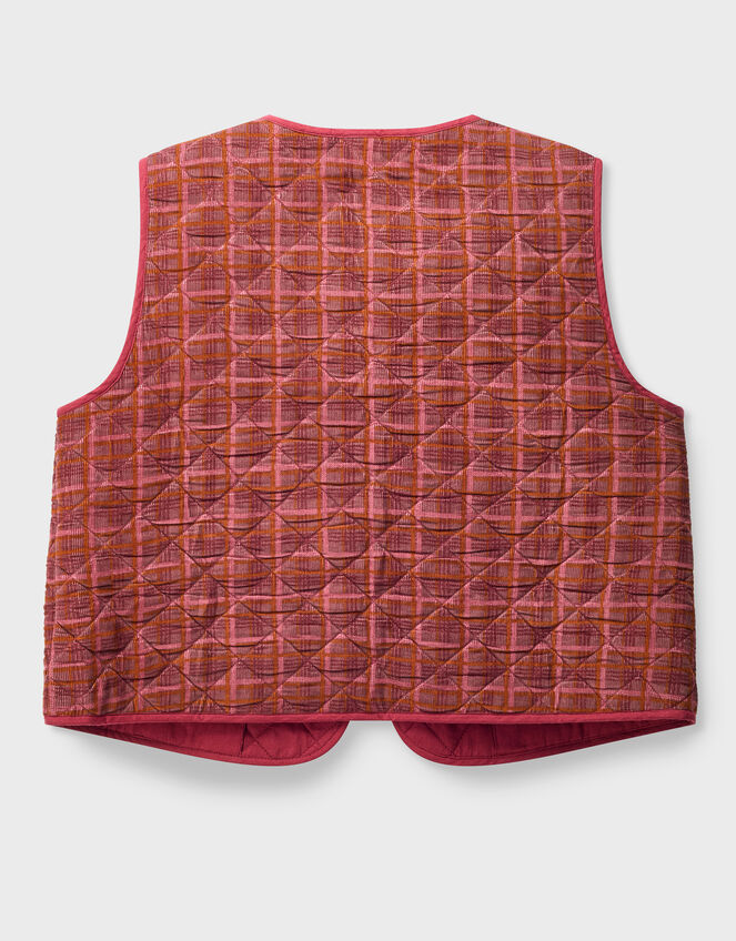 East Karina Quilted Corduroy Gilet, Orange (RUST), large