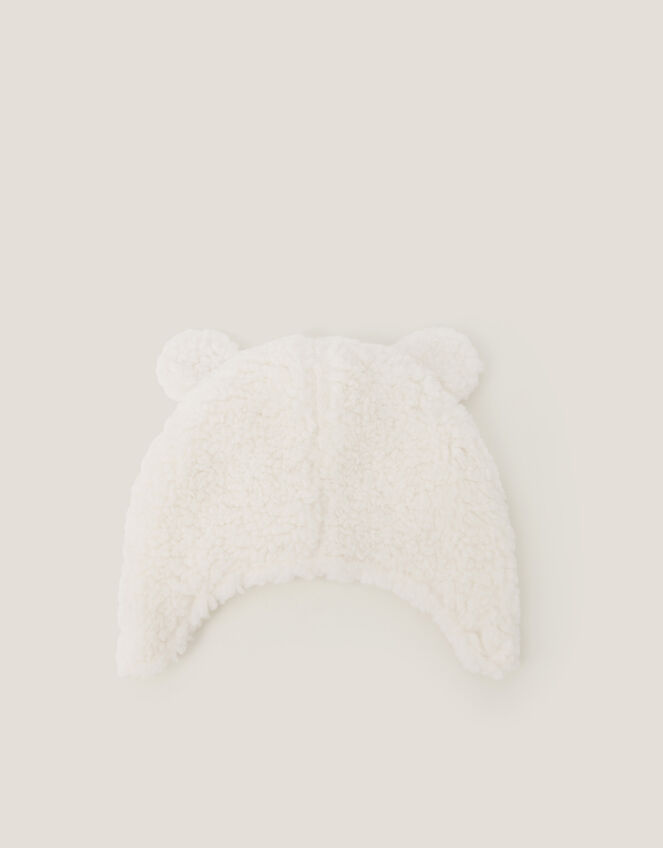 Baby Borg Bear Hat & Mitten Set, Ivory (IVORY), large