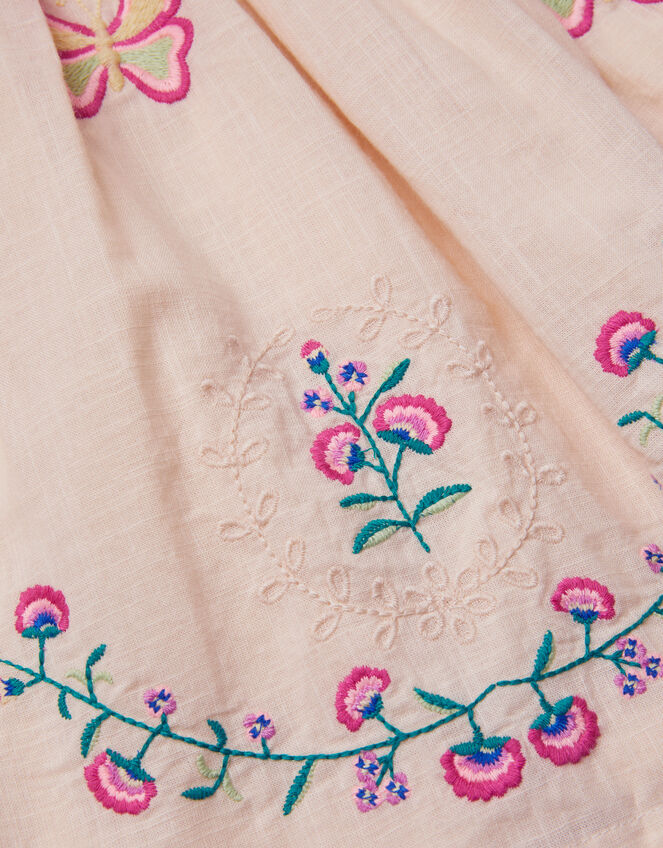 Butterfly & Floral Embroidered Skirt, Ivory (IVORY), large