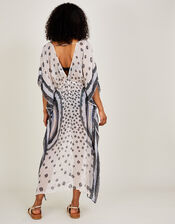 Circle Print Maxi Kaftan in LENZING&trade; ECOVERO&trade;, Ivory (IVORY), large
