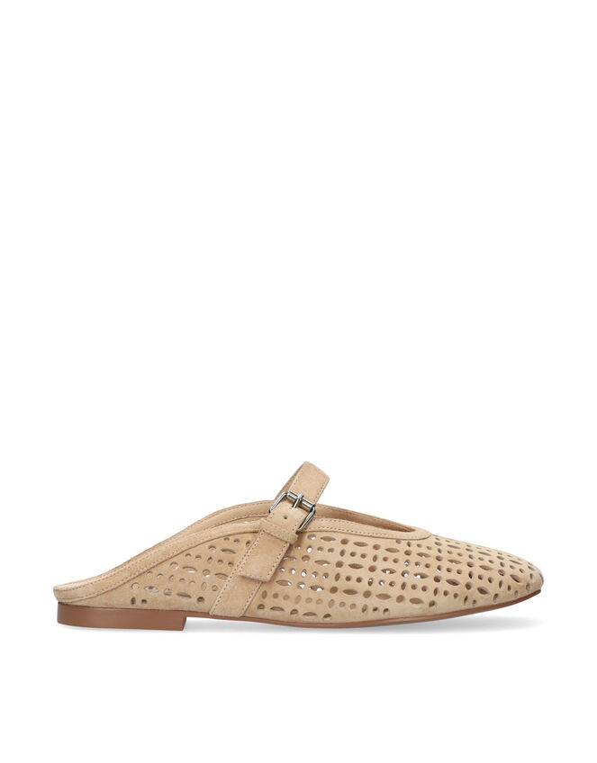 Bibi Lou Maia Suede Mule Flats, Camel (BEIGE), large