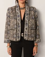 Maison Hotel Sugata Floral Quilted Jacket, Blue (BLUE), large