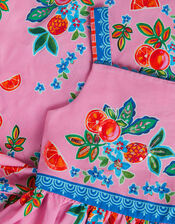 Oriana Fruity Hanky Hem Dress, Pink (PINK), large