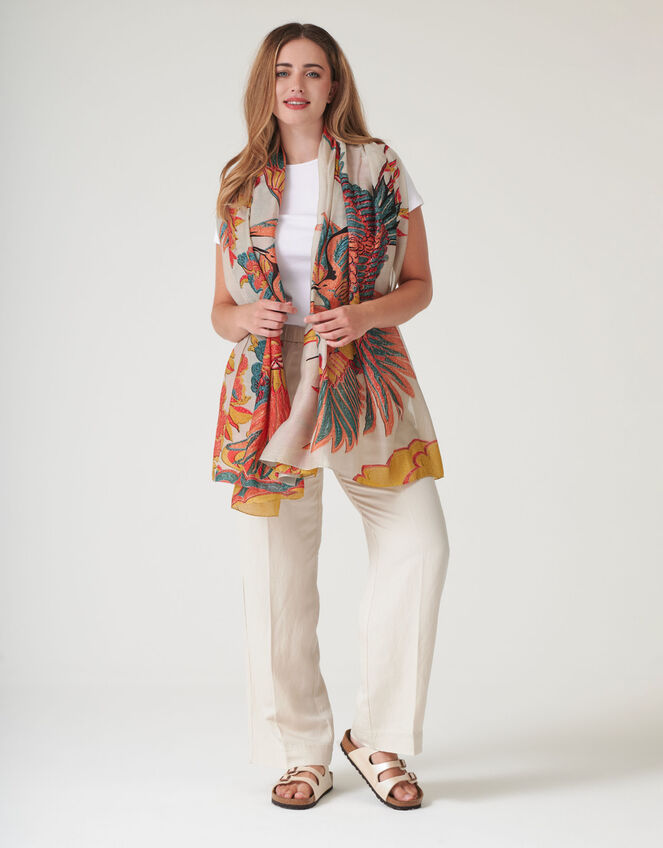 One Hundred Stars Crane Print Lightweight Scarf, , large