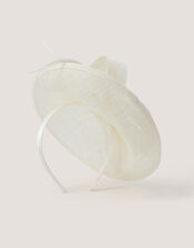 Lynelle Bow Disc Fascinator, Ivory (IVORY), large