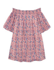 Petite Mendigote Fannie Off-The-Shoulder Floral Mini Dress, Pink (PINK), large