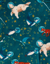 Space Animal Hoodie Pyjama Top, Green (GREEN), large
