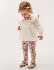 Baby Floral Top & Leggings Set, Ivory (IVORY), large