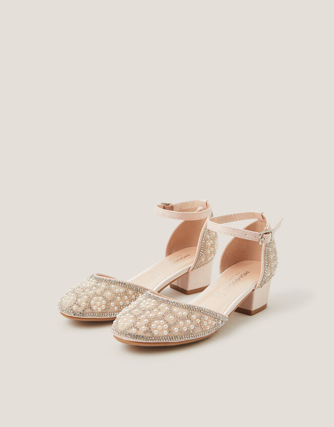 Diamant&eacute; Pearl Closed Toe Heels, Pink (PINK), large