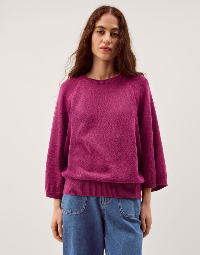 Codie &frac34; Sleeve Jumper, Pink (PINK), large