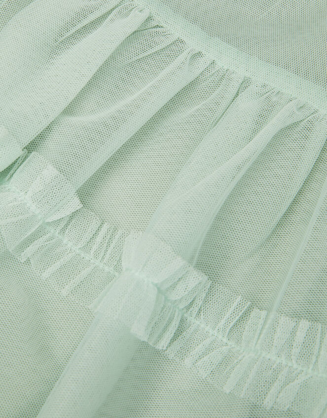 Baby Peony Embroidered Tulle Party Dress, Green (SAGE), large