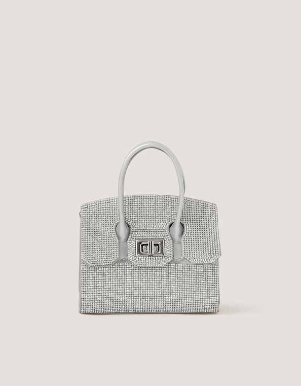 Clara Rainbow Diamant&eacute; Bag, Silver (SILVER), large