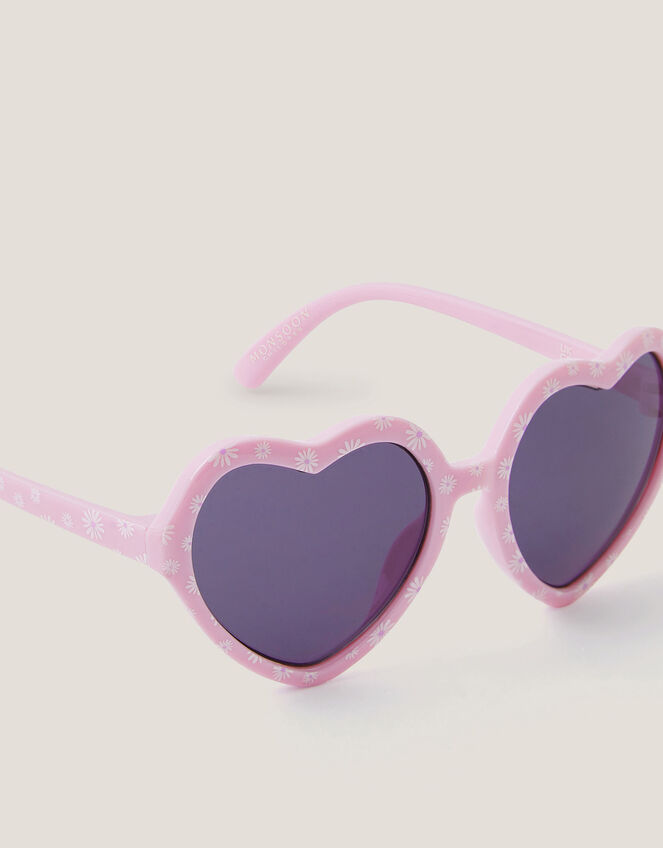Baby Flower Print Heart Sunglasses, , large
