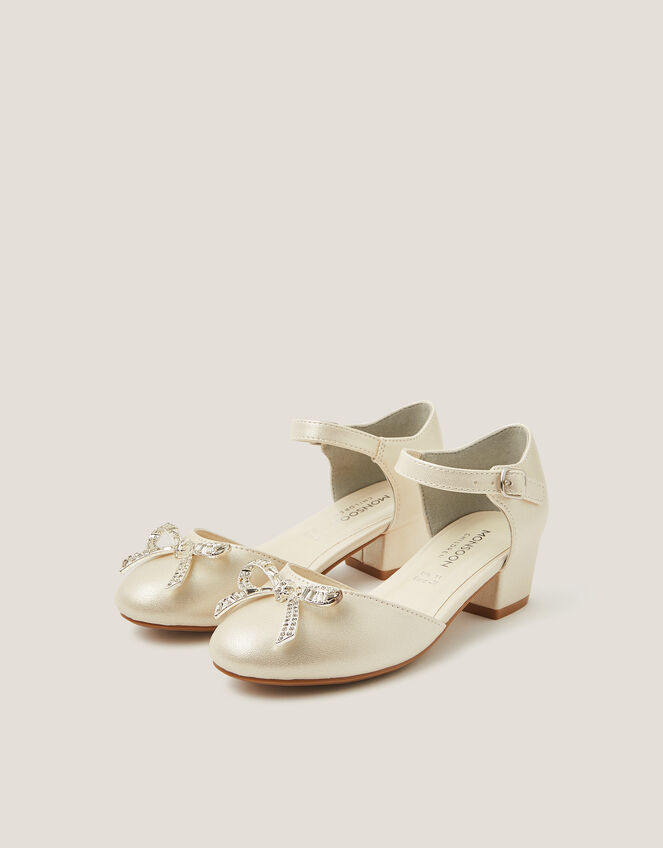 Diamant&eacute; Bow Closed Toe Heels, Ivory (IVORY), large
