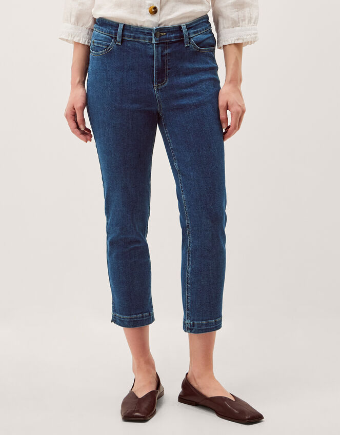 Idabella Cropped Skinny Jeans, Blue (MID AUTHENTIC BLUE), large