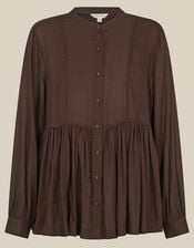 Sandy Relaxed Blouse, Brown (CHOCOLATE), large