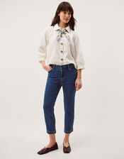 Idabella Cropped Skinny Jeans, Blue (MID AUTHENTIC BLUE), large