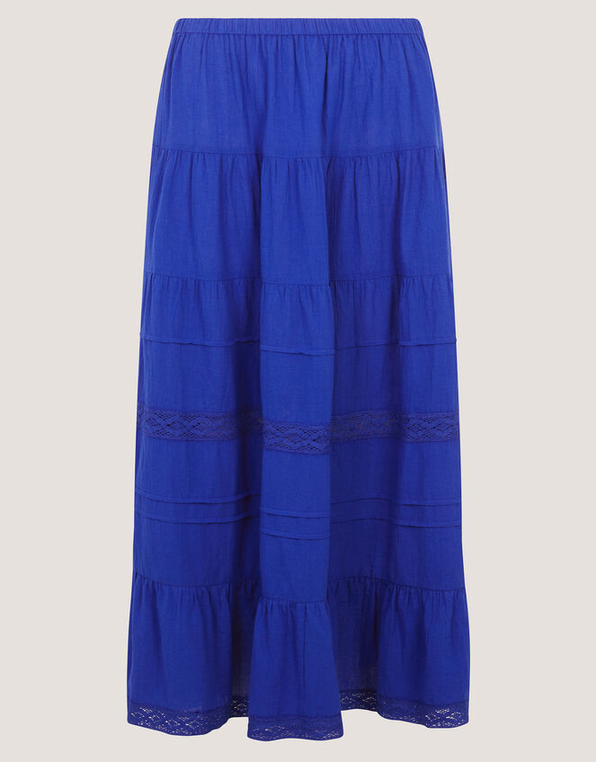 Maria Tiered Maxi Skirt, Blue (COBALT), large