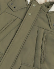 Water-Resistant Padded Coat, Green (KHAKI), large