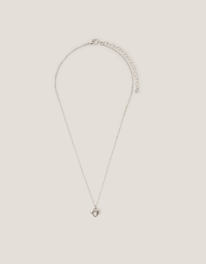 Heart Gemstone Pendant Necklace, , large