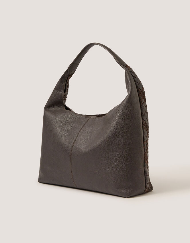 Adele Woven Leather Shoulder Bag, , large