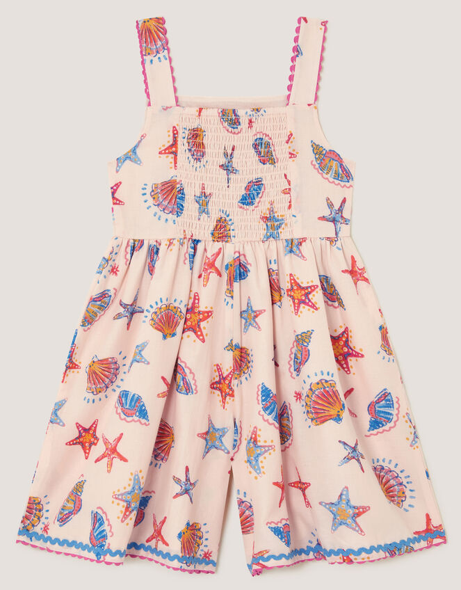 Shell Print Playsuit, Orange (ORANGE), large