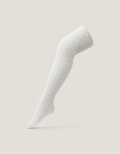 Glitter Spot Tights, Gold (GOLD), large