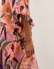 Carmen Frill Floral Maxi Kaftan, , large