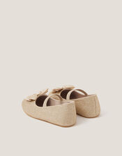 Baby Bow Glitter Walker Shoes, Gold (GOLD), large