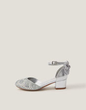 Embellished Metallic Two Part Heels, Silver (SILVER), large