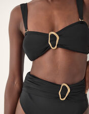 Cindy Molten Detail Bikini Top, Black (BLACK), large