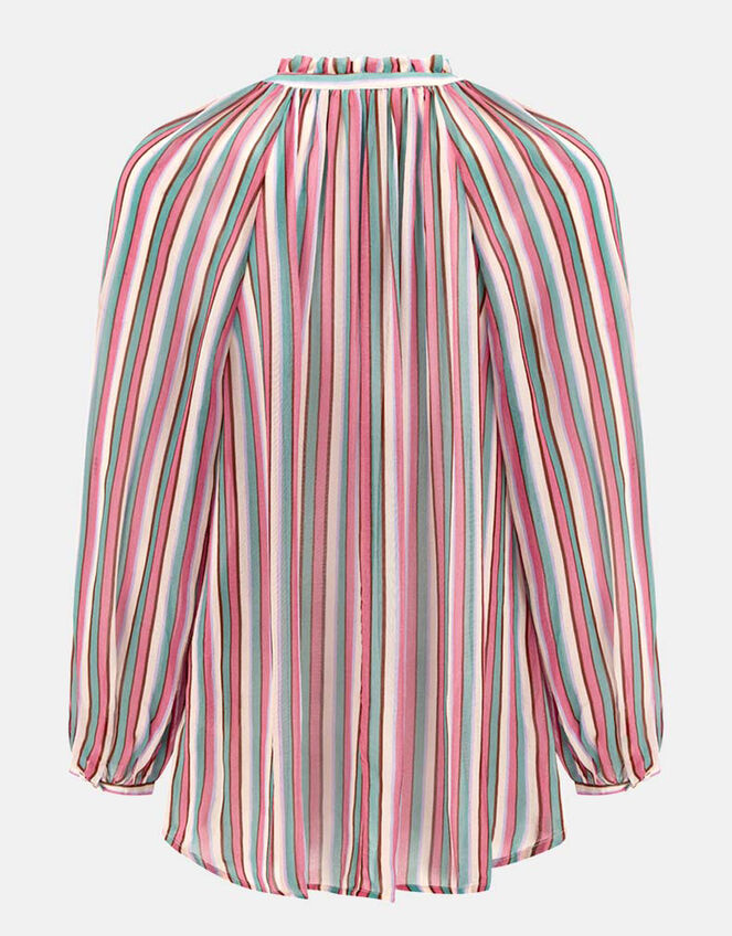 East Shania Sheer Stripe Blouse, Multi (MULTI), large