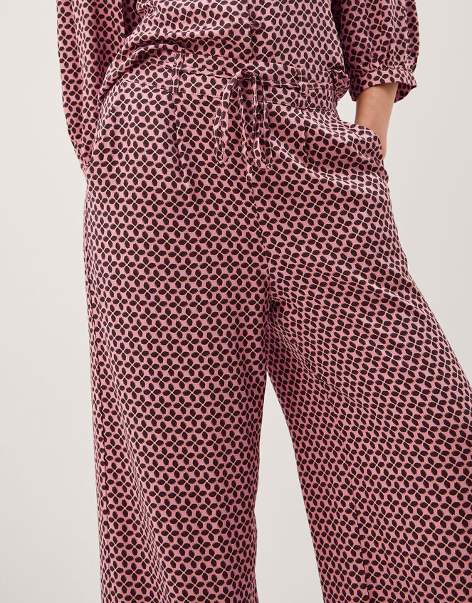 Netta Floral Print Wide Leg Pants, Pink (PINK), large