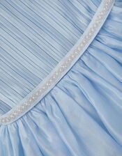 Dani Beaded Belt Party Dress, Blue (BLUE), large