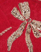 Sequin Bow Jumper, Red (RED), large