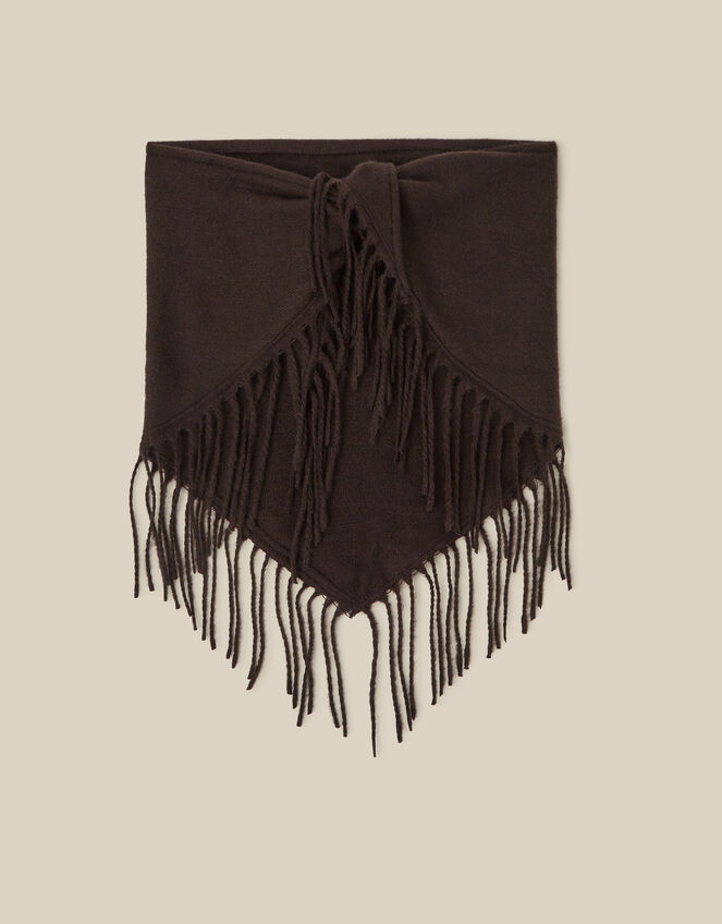 Beatrice Knitted Triangle Scarf, , large