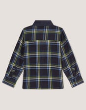 Check Print Shirt, Blue (BLUE), large