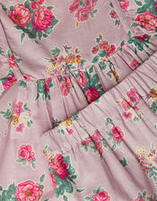 Baby Floral Frilly Top & Shorts Set, Purple (LILAC), large