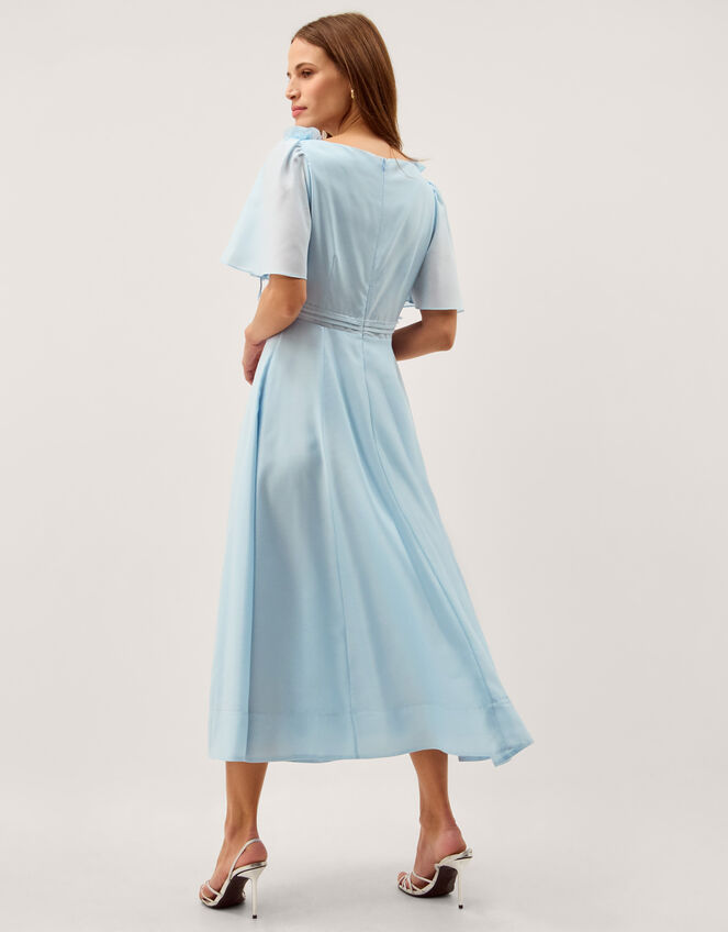 Clarissa Floral Appliqu&eacute; Midi Dress, Blue (PALE BLUE), large