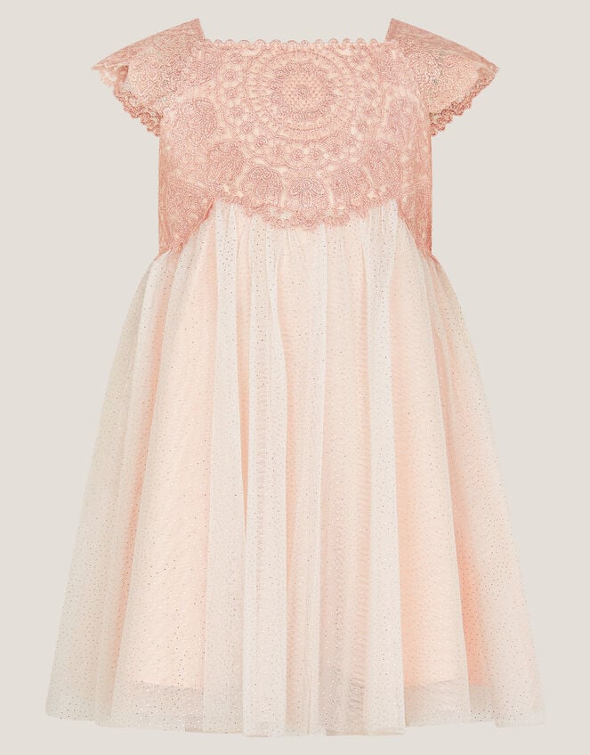 Baby Estella Embroidered Tulle Dress, Pink (PINK), large
