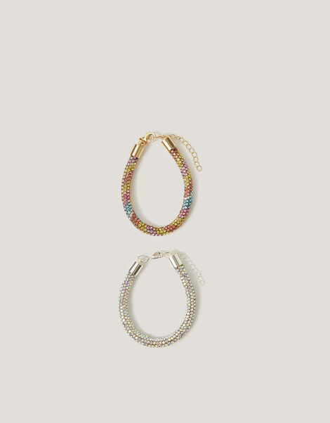 2-Pack Rhinestone Tube Bracelets, , large