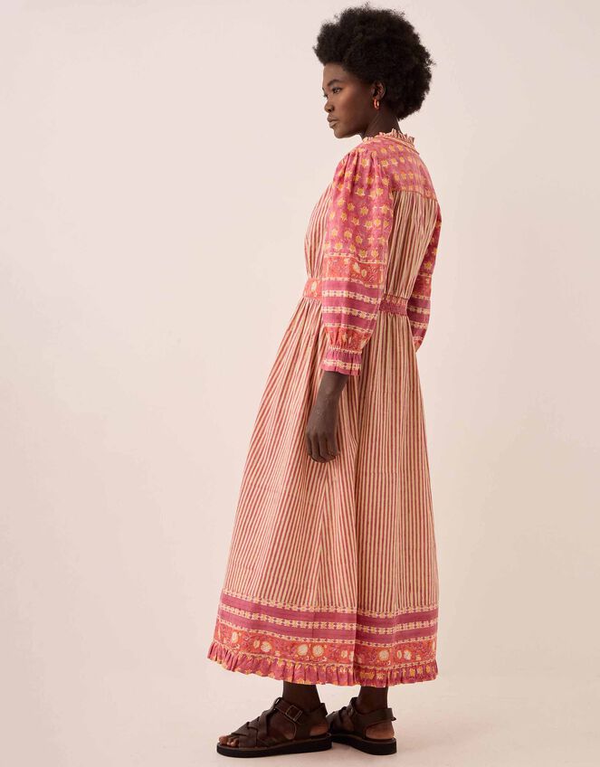 East Devyn Woodblock Print Midi Dress, Pink (PINK), large