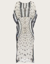 Circle Print Maxi Kaftan in LENZING&trade; ECOVERO&trade;, Ivory (IVORY), large