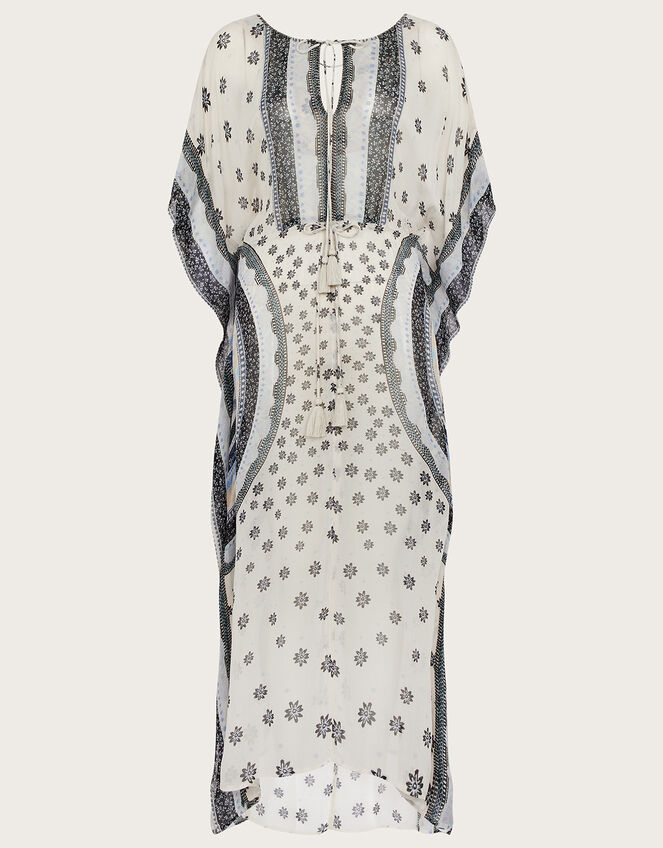 Circle Print Maxi Kaftan in LENZING&trade; ECOVERO&trade;, Ivory (IVORY), large