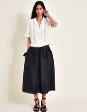 Irina Lace Shirt, Ivory (IVORY), large