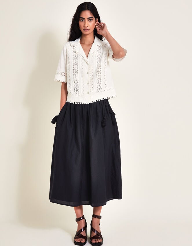 Irina Lace Shirt, Ivory (IVORY), large