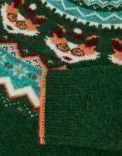 Fox Fair Isle Jumper, Green (GREEN), large