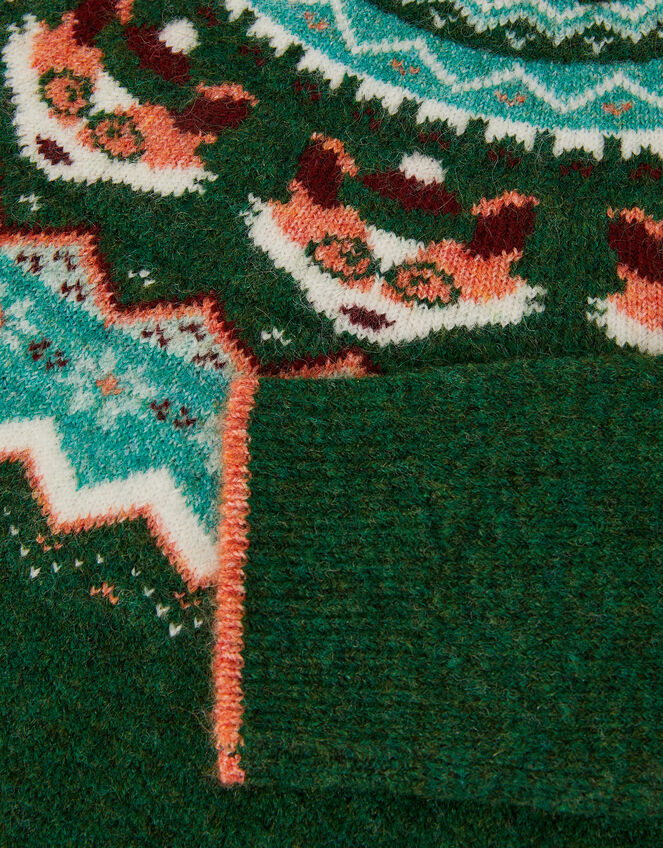Fox Fair Isle Jumper, Green (GREEN), large